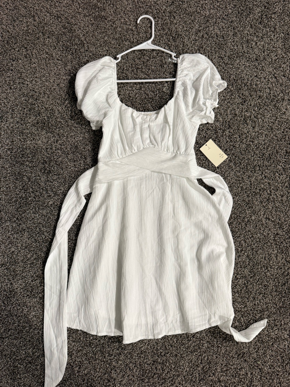 White Tie-Back Sundress
